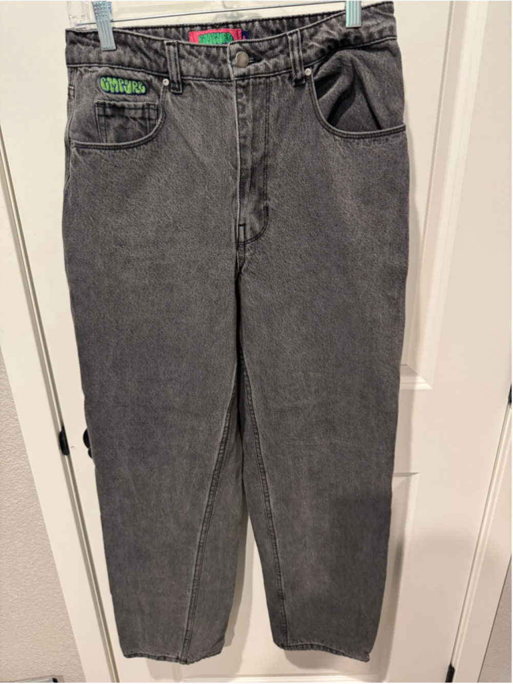 Women's Empyre Tori High Waisted Baggy Straight Leg Jeans Size 8 Faded Black